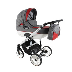 Wózek dziecięcy ADBOR OTTIS WHITE 2w1 + Torba + Pokrowiec + Moskitiera + Uchwyt na butelkę (kolor: Ott-34)