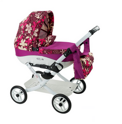 Wózek dla Lalek Składany Głęgoki Adbor LILY Classic - Gondola + Torba + Koszyk (kolor: Lc-16)