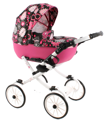 Wózek lalkowy ADBOR LILY Stelaż SPORT + Torebka + Koszyk (kolor: Ls-12)