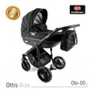 Wózek dziecięcy ADBOR OTTIS BLACK 2020 3w1 + Torba + Pokrowiec + Moskitiera + Uchwyt na butelkę + Fotelik kolor: Obi-05