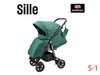 Wózek spacerowy ADBOR SILLE 2022 !!!NOWOŚĆ!!! + Saszetka + Pokrowiec przeciwdeszczowy (kolor: S-1)