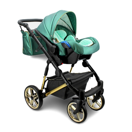 Wózek dziecięcy ADBOR OXV-3D 3w1 + Torba + Pokrowiec + Moskitiera + Uchwyt na butelkę + Fotelik COSMO ISOFIX (kolor: OXV-3D-04)