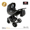 Wózek dziecięcy ADBOR OTTIS BLACK 2020 3w1 + Torba + Pokrowiec + Moskitiera + Uchwyt na butelkę + Fotelik kolor: Obi-03