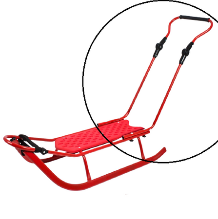 Popychacz - Prowadnik Regulowany do Sanek Piccolino kolor: Czerwony