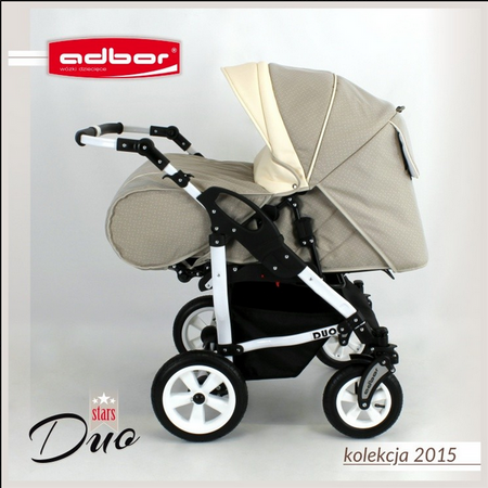 Wózek dziecięcy ADBOR OXV-3D 3w1 + Torba + Pokrowiec + Moskitiera + Uchwyt na butelkę + Fotelik Samochodowy (kolor: OXV-3D-01)