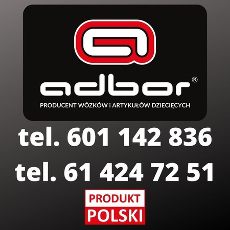 Wózek dziecięcy ADBOR ZIPP 3w1 Stelaż Black + Torba + Pokrowiec + Moskitiera + Fotelik Samochodowy (kolor: Z-17)