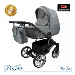 Wózek dziecięcy PIUMA 2w1 ULTRALEKKI + Torba + Pokrowiec + Moskitiera + Uchwyt na butelkę (kolor: Ps-03)