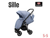 Wózek spacerowy ADBOR SILLE 2022 !!!NOWOŚĆ!!! + Saszetka + Pokrowiec przeciwdeszczowy (kolor: S-5)