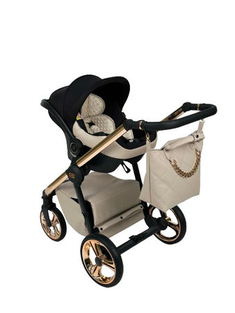 Wózek dziecięcy ADBOR LORETTO LUX STARS 3w1 + Torba + Pokrowiec + Moskitiera + Fotelik CAPRI (kolor: 05 - GONDOLA LUSTRZANA MIEDŹ)