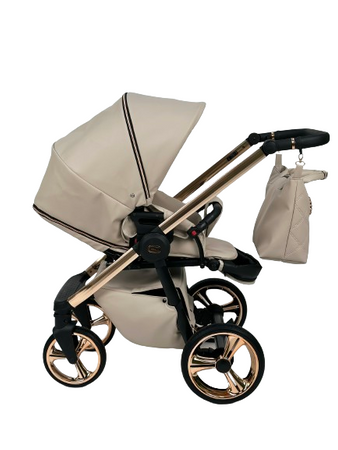 Wózek dziecięcy ADBOR LORETTO LUX STARS 2w1 + Torba + Pokrowiec + Moskitiera (kolor: 05 - GONDOLA LUSTRZANA MIEDŹ)