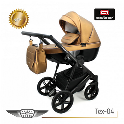 Wózek dziecięcy ADBOR TEXAS 3w1 + Torba + Pokrowiec + Moskitiera + Uchwyt na butelkę + Fotelik Samochodowy (kolor: Tex-04)