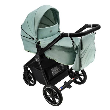 Wózek dziecięcy ADBOR LUCO 3w1 + Torba + Pokrowiec + Moskitiera + Fotelik CAPRI Czarny (kolor: L9)