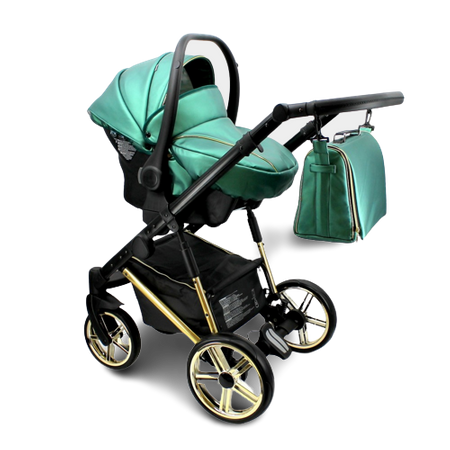 Wózek dziecięcy ADBOR OXV-3D 3w1 + Torba + Pokrowiec + Moskitiera + Uchwyt na butelkę + Fotelik CAPRI (kolor: OXV-3D-01)