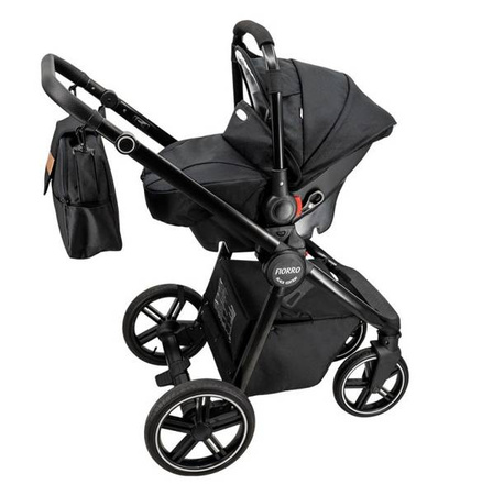 Wózek dziecięcy ADBOR FIORRO 3w1 + Torba + Pokrowiec + Moskitiera + Fotelik CAPRI (kolor: F7)