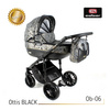 Wózek dziecięcy ADBOR OTTIS BLACK 2022 3w1 + Torba + Pokrowiec + Moskitiera + Uchwyt na butelkę + Fotelik kolor: Ob-06