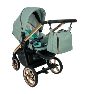 Wózek dziecięcy ADBOR OXV 3D PREMIUM 3w1 + Torba + Pokrowiec + Moskitiera + Fotelik CAPRI (kolor: ECO-04)