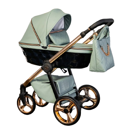 Wózek Dziecięcy Wielofunkcyjny Adbor LORETTO 2w1 Gondola Spacerówka + Torba + Pokrowiec + Moskitiera (kolor: 03 - Gondola Biała)