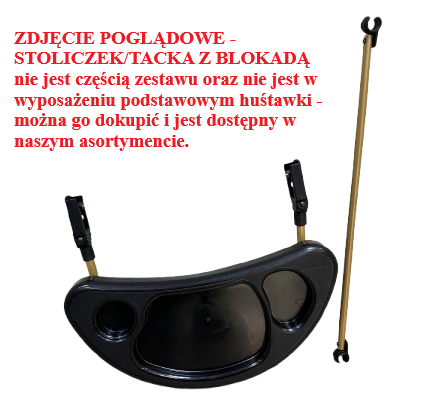 Huśtawka Stojąca Ogrodowa Domowa ADBOR N1 GOLD 3W1 LEŻACZEK kolor NG14