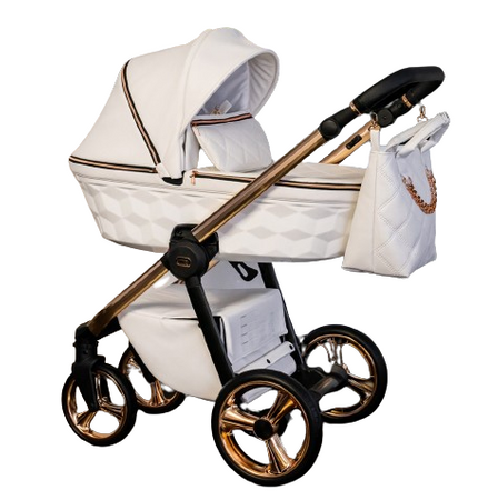 Wózek dziecięcy ADBOR LORETTO 3w1 + Torba + Pokrowiec + Moskitiera + Fotelik COSMO ISOFIX (kolor: 01 - GONDOLA CZARNA)