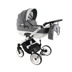 Wózek dziecięcy ADBOR OTTIS WHITE 2w1 + Torba + Pokrowiec + Moskitiera + Uchwyt na butelkę (kolor: Ott-03)