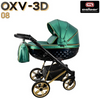 Wózek dziecięcy ADBOR OXV-3D 3w1 + Torba + Pokrowiec + Moskitiera + Uchwyt na butelkę + Fotelik CAPRI (kolor: OXV-3D-08)