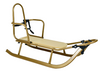 Sanki metalowe Adbor Piccolino Standard z oparciem i pasami kolor: Złoty