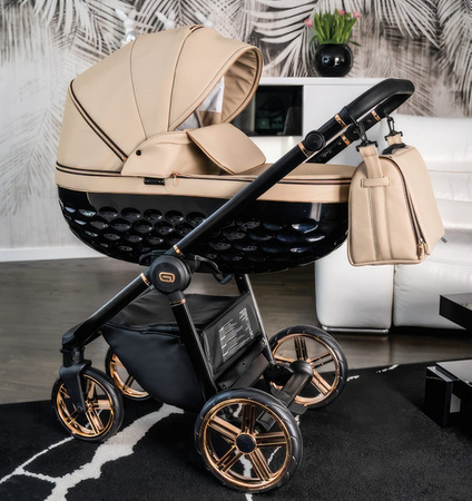 Wózek dziecięcy ADBOR OXV 3D RING 3w1 + Torba + Pokrowiec + Moskitiera + Fotelik CAPRI (kolor: ECO-02)