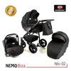 Wózek dziecięcy ADBOR NEMO 3w1 + Torba + Pokrowiec + Moskitiera + Fotelik Samochodowy (kolor: Biza Nbi-03)