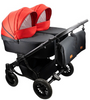Wózek podwójny BLIŹNIACZY ADBOR DUO LUX 4w1 + Torby + Pokrowiec + Moskitiera + Uchwyt na butelkę (kolor: DL-05)