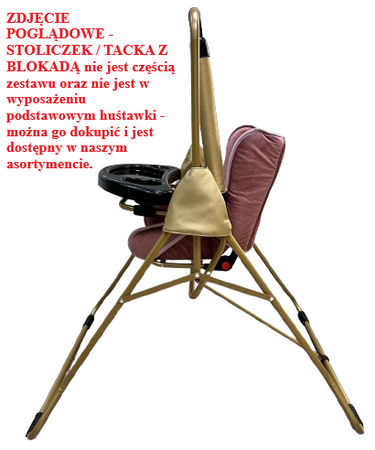 Huśtawka Stojąca Ogrodowa Domowa ADBOR N1 GOLD 3W1 LEŻACZEK kolor NG13