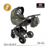 Wózek dziecięcy ADBOR OTTIS BLACK 2022 3w1 + Torba + Pokrowiec + Moskitiera + Uchwyt na butelkę + Fotelik kolor: Ob-04