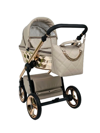 Wózek dziecięcy ADBOR LORETTO LUX STARS 3w1 + Torba + Pokrowiec + Moskitiera + Fotelik CAPRI (kolor: 02 - GONDOLA LUSTRZANA MIEDŹ)