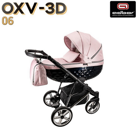 Wózek dziecięcy ADBOR OXV-3D 2w1 + Torba + Pokrowiec + Moskitiera + Uchwyt na butelkę (kolor: OXV-3D-06)