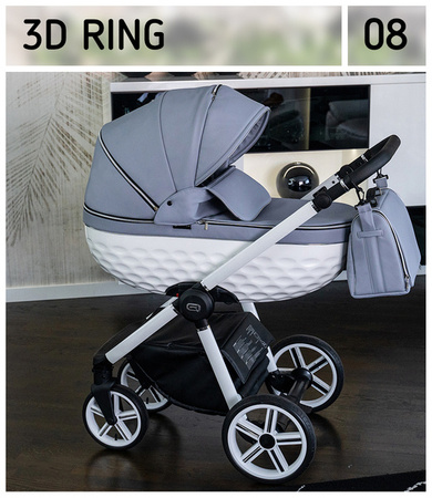 Wózek dziecięcy ADBOR OXV 3D RING 2w1 + Torba + Pokrowiec + Moskitiera (kolor: ECO-08)