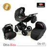 Wózek dziecięcy ADBOR OTTIS BLACK 2020 3w1 + Torba + Pokrowiec + Moskitiera + Uchwyt na butelkę + Fotelik kolor: Obi-05