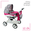 Wózek dla Lalek Składany Głęgoki Adbor LILY Classic - Gondola + Torba + Koszyk (kolor: Lc-24)