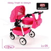 Wózek lalkowy ADBOR LILY Stelaż SPORT + Torebka + Koszyk (kolor: Ls-09)