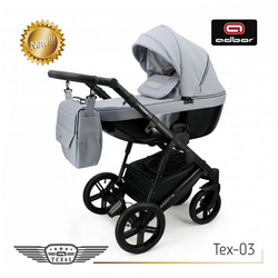 Wózek dziecięcy ADBOR TEXAS 3w1 + Torba + Pokrowiec + Moskitiera + Uchwyt na butelkę + Fotelik Samochodowy (kolor: Tex-03)