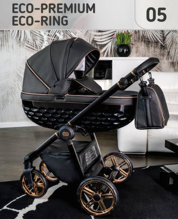 Wózek dziecięcy ADBOR OXV-3D 3w1 + Torba + Pokrowiec + Moskitiera + Uchwyt na butelkę + Fotelik Samochodowy (kolor: OXV-3D-01)