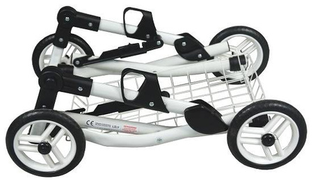 Wózek dla Lalek Składany Głęgoki Adbor LILY Classic - Gondola + Torba + Koszyk (kolor: Lc-19)