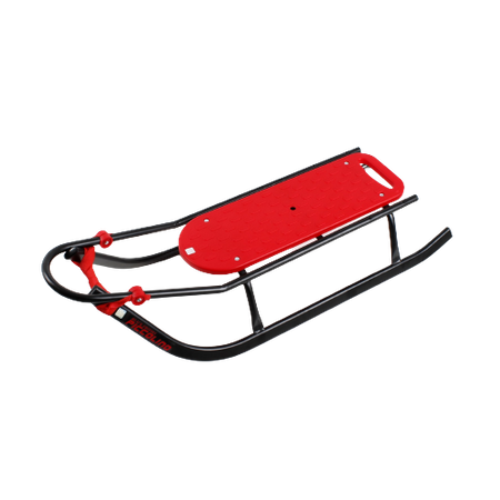 Sanki metalowe Adbor Piccolino Black Edition z oparciem i pasami kolor: Czerwono-Czarny