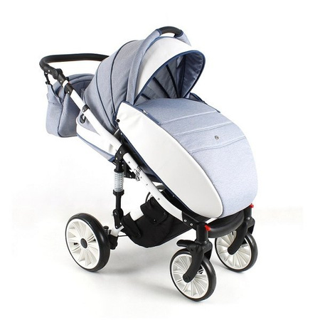 Wózek dziecięcy ADBOR OTTIS WHITE 2w1 + Torba + Pokrowiec + Moskitiera + Uchwyt na butelkę (kolor: Ow-06)
