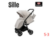 Wózek spacerowy ADBOR SILLE 2022 !!!NOWOŚĆ!!! + Saszetka + Pokrowiec przeciwdeszczowy (kolor: S-3)