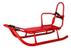 Sanki metalowe Adbor Piccolino Standard z oparciem i pasami kolor: Czerwony