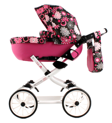 Wózek dla Lalek Składany Głęboki Adbor Viki Gondola + Torba + Koszyk (kolor: Vi-09)