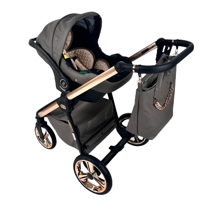 Wózek dziecięcy ADBOR OXV-3D 3w1 + Torba + Pokrowiec + Moskitiera + Uchwyt na butelkę + Fotelik Samochodowy (kolor: OXV-3D-01)
