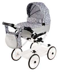 Wózek dla Lalek Składany Głęboki Adbor Viki Gondola + Torba + Koszyk (kolor: Vi-08)