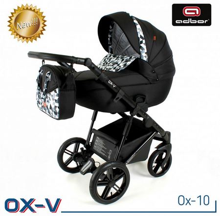 Wózek dziecięcy ADBOR OX-V 2w1 + Torba + Pokrowiec + Moskitiera + Uchwyt na butelkę (kolor: Ox-10)