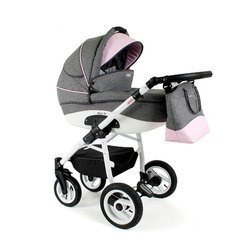 Wózek dziecięcy ADBOR NEMO 3w1 + Torba + Pokrowiec + Moskitiera + Fotelik Samochodowy (kolor: ST-16)