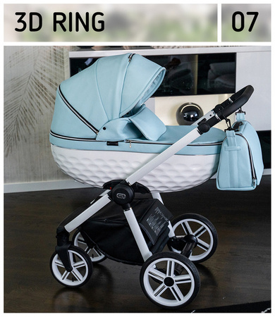 Wózek dziecięcy ADBOR OXV 3D RING 2w1 + Torba + Pokrowiec + Moskitiera (kolor: ECO-07)